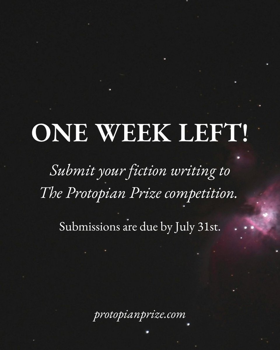 metagov_project's tweet photo. Do you love #writing #fiction? 💭

We’re inviting you to submit a piece to our Protopian Prize writing contest about an optimistic #future. ☁️

The deadline is July 31! All contest details, writing prompts, prizes &amp; more can be found on our website: https://t.co/Khozq4iGDK 🕊️ https://t.co/9z6serFrxB