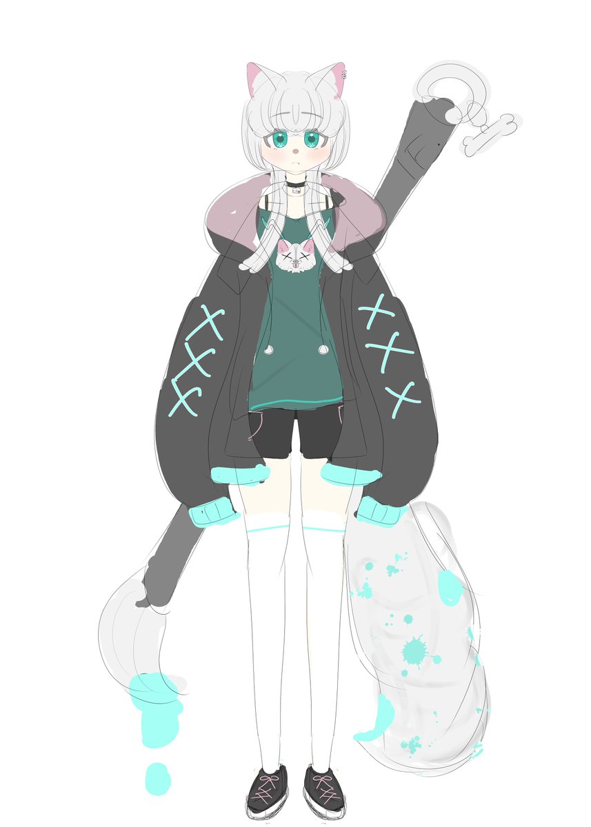 ifa_Blanc's tweet photo. 🎨 #おはようvtuber 🐾

みんなおはよ〜っ.ᐟ.ᐟ

今日は特別にいふぁちゃんのラフを初公開.ᐟ.ᐟこう見ると気だるげなイメージからカワイイ系になったかな？って思うなぁ…🤔💭

今日は土曜日.ᐟ.ᐟゆっくり休んでね🛌

 #新人VTuber https://t.co/eDtBRxhn09