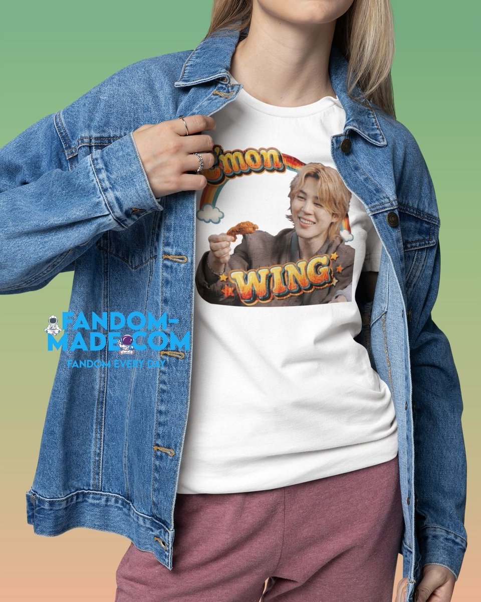 FandomMade's tweet photo. Step up your K-pop fashion game with the C'mon Wing Unisex T-Shirt from our BTS Collection featuring Jimin!

Find this design and more at https://t.co/bDy4Y8RSRQ for all you ARMYs out there!

#BTS #btsarmy #jamin #fandommade #fandomaniacs https://t.co/x9k7CdZfdA