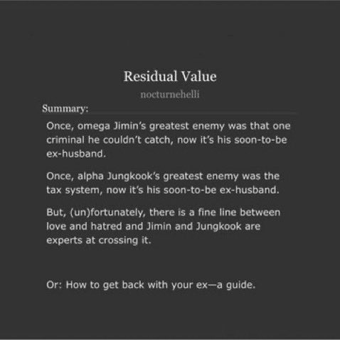 koosbrat's tweet photo. residual value @alittleether

170k 💌
finance bro a!jk, detective o!jm
» exes to lovers, km parents
» angst, humor, domestic fluff
» emotional hurt/comfort, banter
» unresolved feelings, jealousy
» sexual tension (boy do they fuck)
happy ending !

🖇️ https://t.co/Io8KH9Ngiw https://t.co/8o8ajRcQ5K