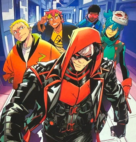 R0SEBAT's tweet photo. i love jason's expression here so much!! you can tell he's proud of those kids!!! he's ready to be the kind of mentor figure he needed when he was their age!! he's doing what the red hood was always meant to do!!! https://t.co/nA1IBAZBbr