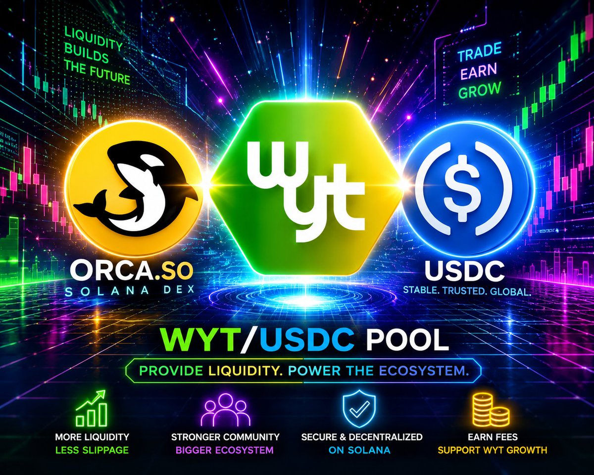 WYT_Token's tweet photo. 💚 Join the WYT/USDC Pool on Orca:

https://t.co/oxBaXBXILw

Let's build the future of WYT together.

#WowMyToken #WYT #Orca #Solana #DeFi #Liquidity https://t.co/XcIdsTePme