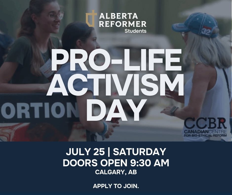 ABRefStudents's tweet photo. Tomorrow, Reformer Students is partnering with the CCBR for a day of pro-life training and activism in Calgary.

We are not called to quiet disengagement. Space is limited, and preparation is required. Registration is full, but please join us in prayer for tomorrow. https://t.co/bnkIgbRuxu