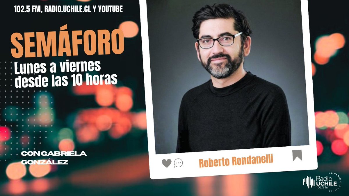 uchileradio's tweet photo. AHORA en #Semáforo: El académico del @Dgf_uchile de la @fcfm_Uchilede y director del @CR2_uchile, Roberto Rondanelli, aborda el análisis del evento extremo del 15 al 20 de julio 2026 en el marco de El Niño en desarrollo y lo acontecido con nuevos sistemas frontales y pulsos de lluvia del fin de semana.

📻102.5 FM 
📷https://t.co/QaM6fOtXF7
📷https://t.co/B4DY5KWZe4