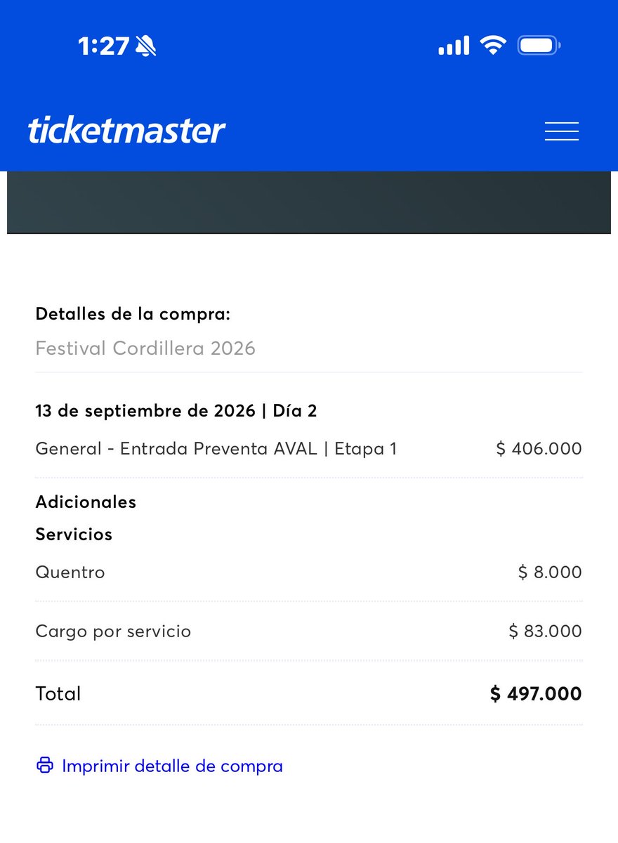 camdeIrey's tweet photo. @musictrendscol ayúdenme dando rt plis que quiero vender mi día Domingo de la cordillera (tan biónica saco día por aparte en concierto) 🙏 https://t.co/7xSYTLYatH