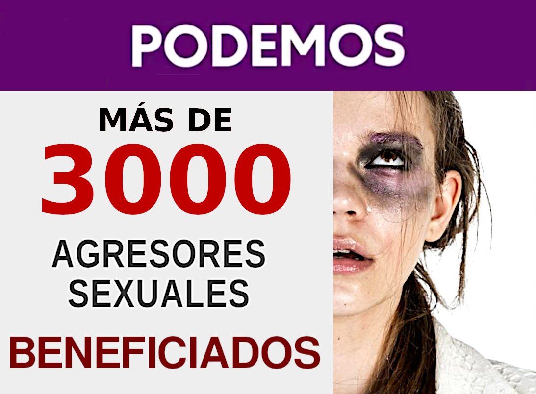 ImperatrixRita's tweet photo. @ionebelarra Los violadores votan a Podemos.  
Las mujeres violadas odian a Podemos. https://t.co/csBwpDGDFy