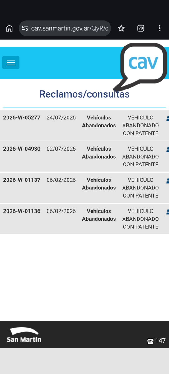 claudiodonis's tweet photo. @sanmartingob ¿Cuando piensan dar respuesta a mis reclamos de retiro de auto abandonado?
Cuando lleguen las elecciones como siempre?
Para eso pago impuestos!!! https://t.co/xm2a6a8UVt