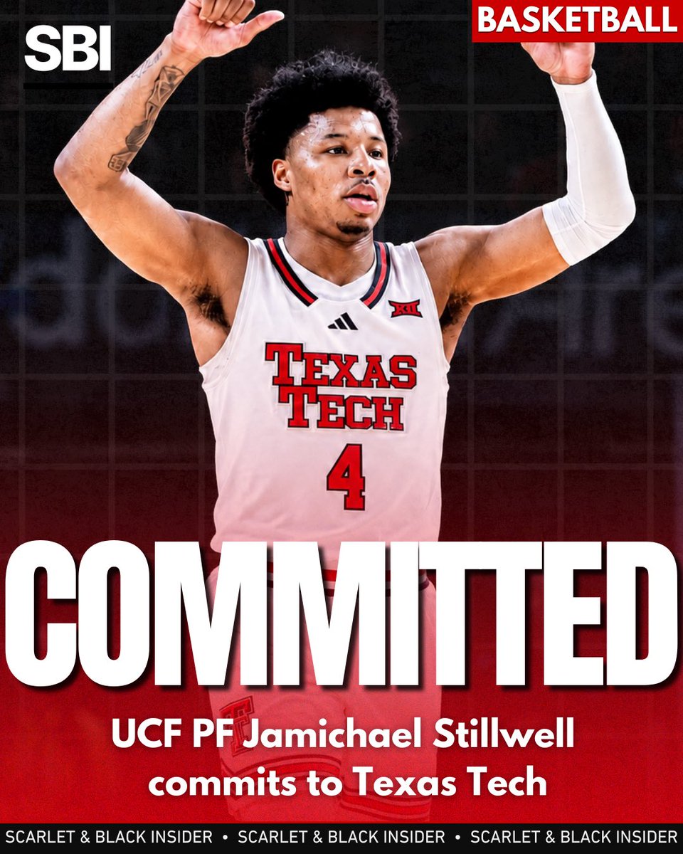 SBInsiderHQ's tweet photo. BREAKING: UCF transfer JaMichael Stillwell has committed to Texas Tech 🚨 https://t.co/59gtscE4Zx