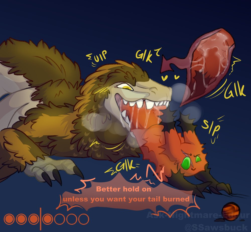 SSawsbuck's tweet photo. CW// Vore, Digestion, Bone crunching
Commission for @Naireif_ &amp; @DrB0mb3r https://t.co/XZJzBKEyXy