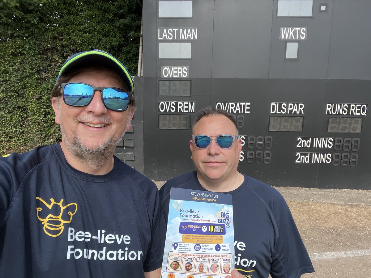 beelievefdn20's tweet photo. Fantastic day promoting our Bee-lieve v Lashings World XI Charity cricket match at Guildford Cricket club 6th September. Thank you to Guidford cricket club for putting on a fantastic day and for allowing us to spread the word #lashings #guildford #cricket @LashingsWorldXI https://t.co/Xz2UtUMJkh