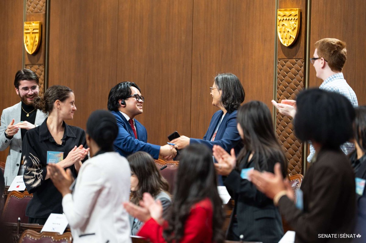 SenateCA's tweet photo. 📸 From debating in the Senate Chamber to connecting with peers from across Canada, Model Senate 2026 was full of unforgettable moments.

Interested in taking part in the 2027 Model Senate? Sign up for the SENgage eNewsletter to be notified when applications open in September: https://t.co/1jWsAZOShr

#SenCA #ModelSenate2026