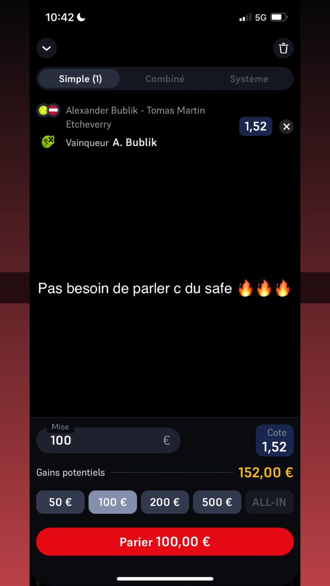 FeeDSousss's tweet photo. Toujours dans lbon sur le VIP.🤩🤩🤩
3/4✅✅✅ Dommage Torres tu nous a déjà bien fais becter 🔥🔥
#tennis #parisportif #bectance https://t.co/W1WkpXfY4G