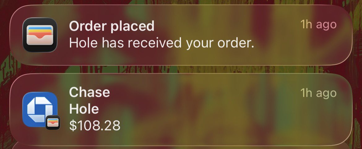 nodeepneed's tweet photo. hole has received my order https://t.co/ocezu12onS