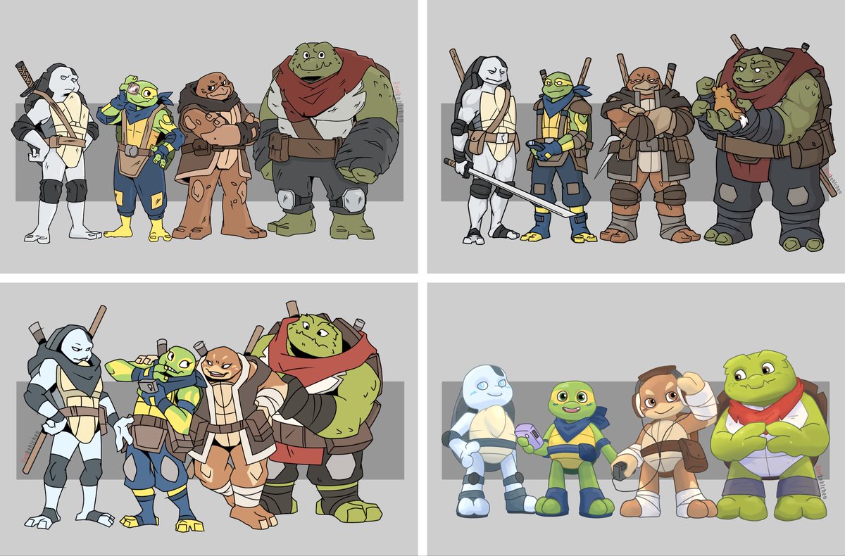 redkehlchen's tweet photo. Just realized I now have 4 of these, so I can make a good overview for comparison! :)
#TMNT #TheLastRonin https://t.co/CayQiJUXt1