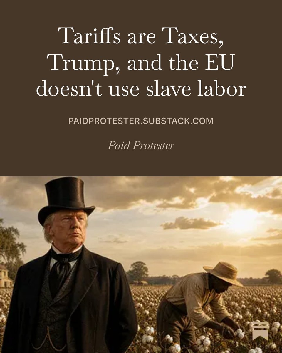 paidprotestr's tweet photo. Free Article Link:
https://t.co/ZpEbOtgVAA
Trump is at it again to steal more of your money with unnecessary new tariffs. This time, the excuse is forced labor, which hasn't been proved in countries being tariffed, except China.
#Trump #tariffs #forcedlabor #slavelabor https://t.co/oyqtFJmgN7