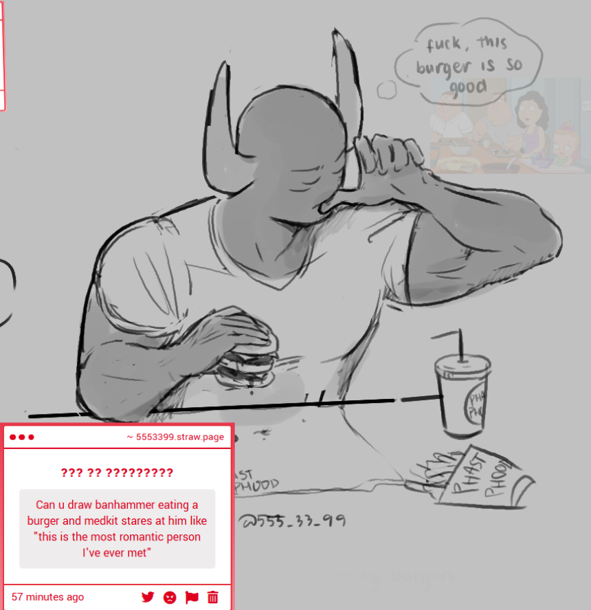 555_33_99's tweet photo. explaining gay romance to an american: so imagine two dudes eating burgers

[ #medhammer #medkit #banhammer #phightingart #phighting ] https://t.co/XTwwJhrWN1