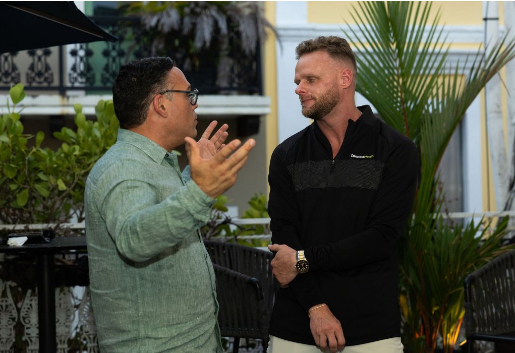_ConnectHealth_'s tweet photo. Great evening at the Puerto Rico Healthcare Innovation Sunset Reception! ConnectHealth was proud to serve as the Founding Reception Partner alongside KomodoDictation. Thanks to all the healthcare leaders, innovators, and partners who made it such a success. #LetsConnect https://t.co/FpK6EqDgnt