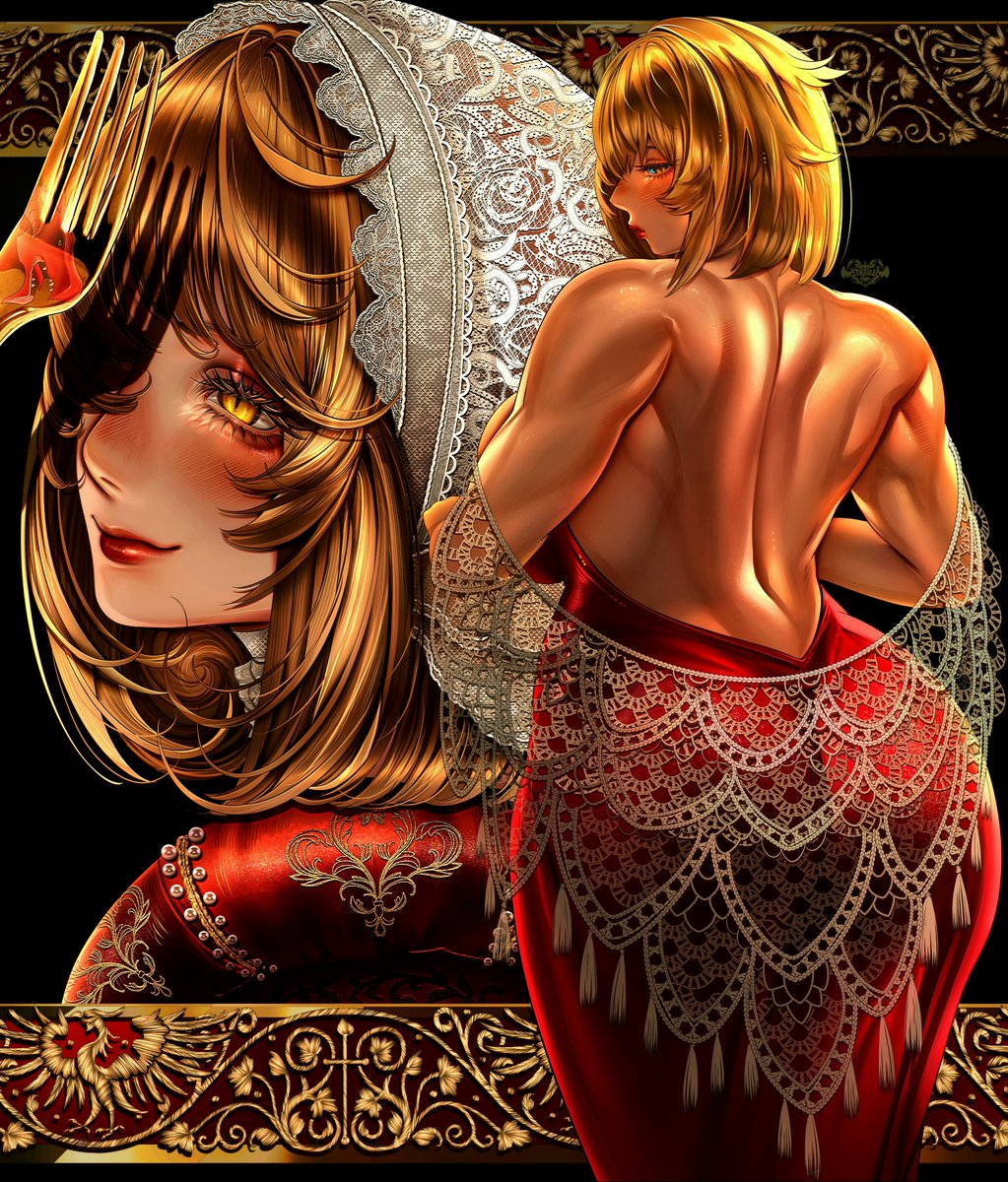 Myuutew's tweet photo. Falin in white and red is my favorite combo https://t.co/YyboNA9iEh