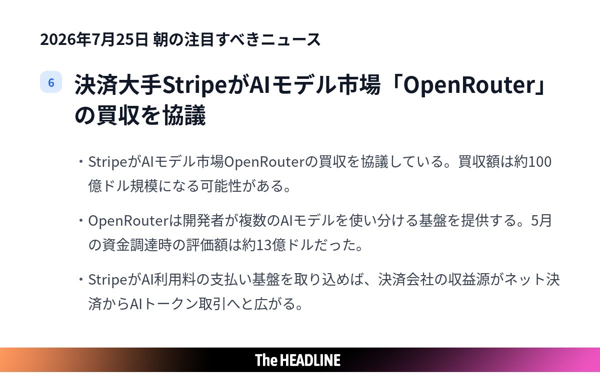 The HEADLINE | 専門知とテクノロジーから未来を見通す tweet media