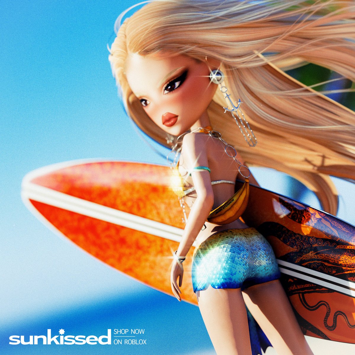 byjennstudios's tweet photo. Surf’s up! ⋆.˚🌊 Shop Jenn Studios “Sunkissed”, now on @Roblox ⚓️ 

Photographed by @MyHeavnTonight 
#Roblox #RobloxUGC #RobloxDev 
https://t.co/sLefXS8Ggh https://t.co/eJmh9M7gb0