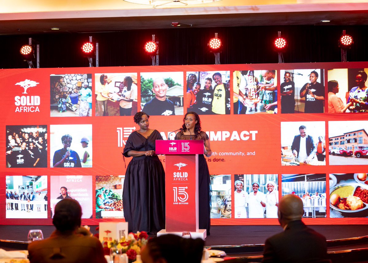 SolidAfrica's tweet photo. ❤️A remarkable speech from our founder, Isabelle Kamariza, as she reflected on the journey of Solid’Africa and expressed her heartfelt gratitude to everyone who has made these 15 years possible.

From partners and supporters to volunteers, staff, and every individual who believed in our mission, her words were a reminder that this milestone belongs to everyone who has walked this journey with us.

Together, we’ve built 15 years of impact. Together, we’re just getting started.

 #SolidAfrica15Years #15YearsOfImpact #15andBeyond #galadinner