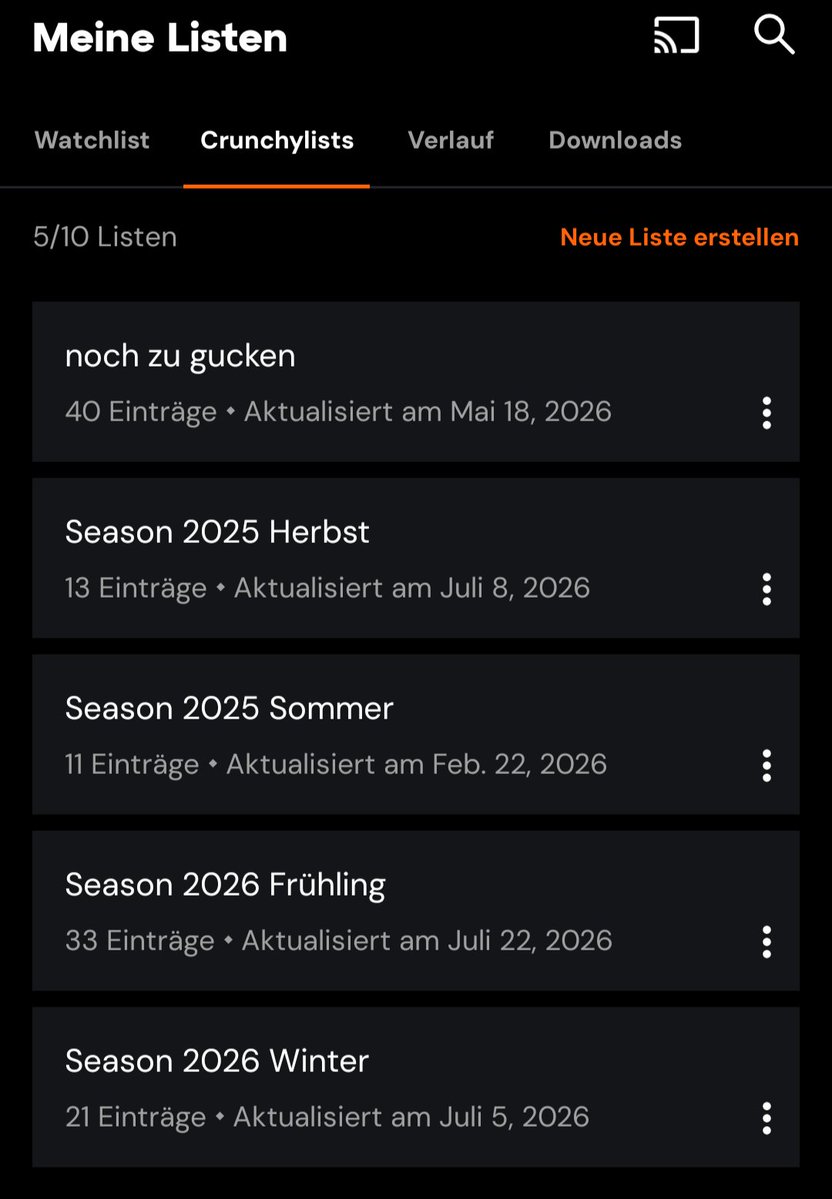 black_qube's tweet photo. @AnimaChronicle Ich hab letztens den Account gewechselt und nicht alle auf meiner watchlist übertragen, aber aktuell sieht es bei mir so aus: https://t.co/9aW768kH24