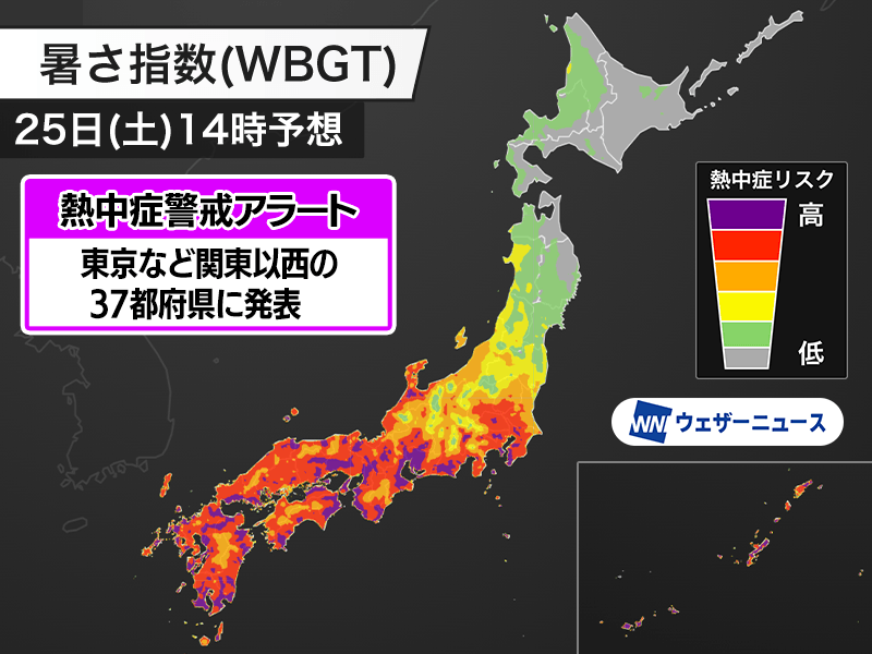 熱中症警戒アラート発表の図