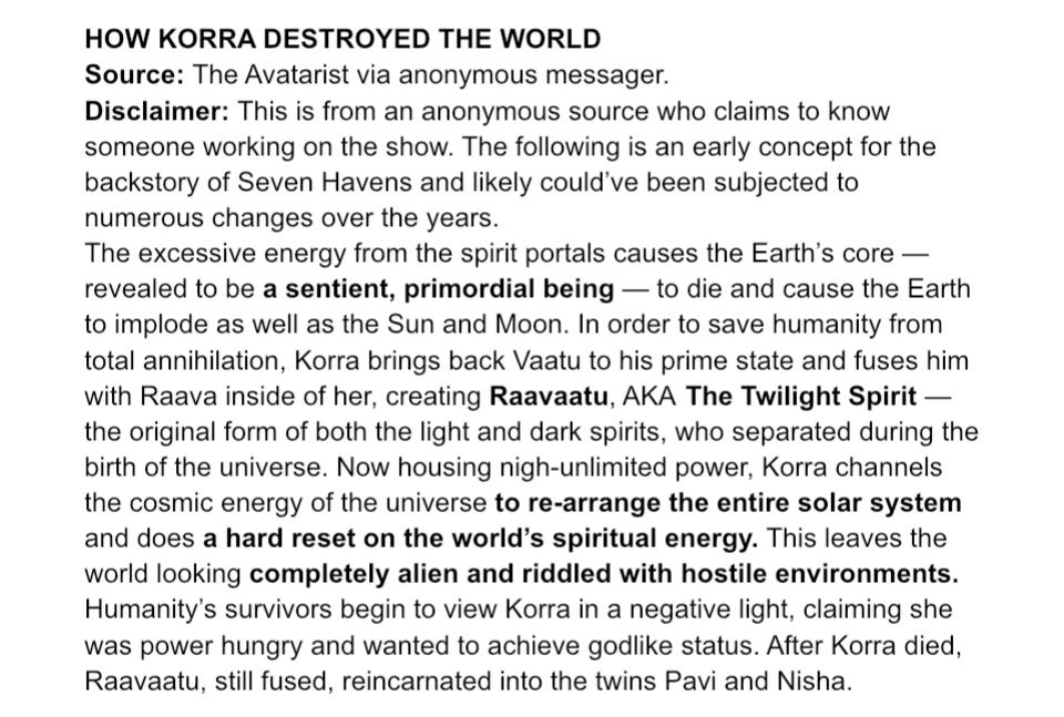 gleepus_glorpus's tweet photo. Avatar Seven Havens 1st episode synopsis + how Korra destroyed the world (ALL RUMORS), and some theories I have 
#avatarsevenhavens #tlok https://t.co/4kKbc1GqUc
