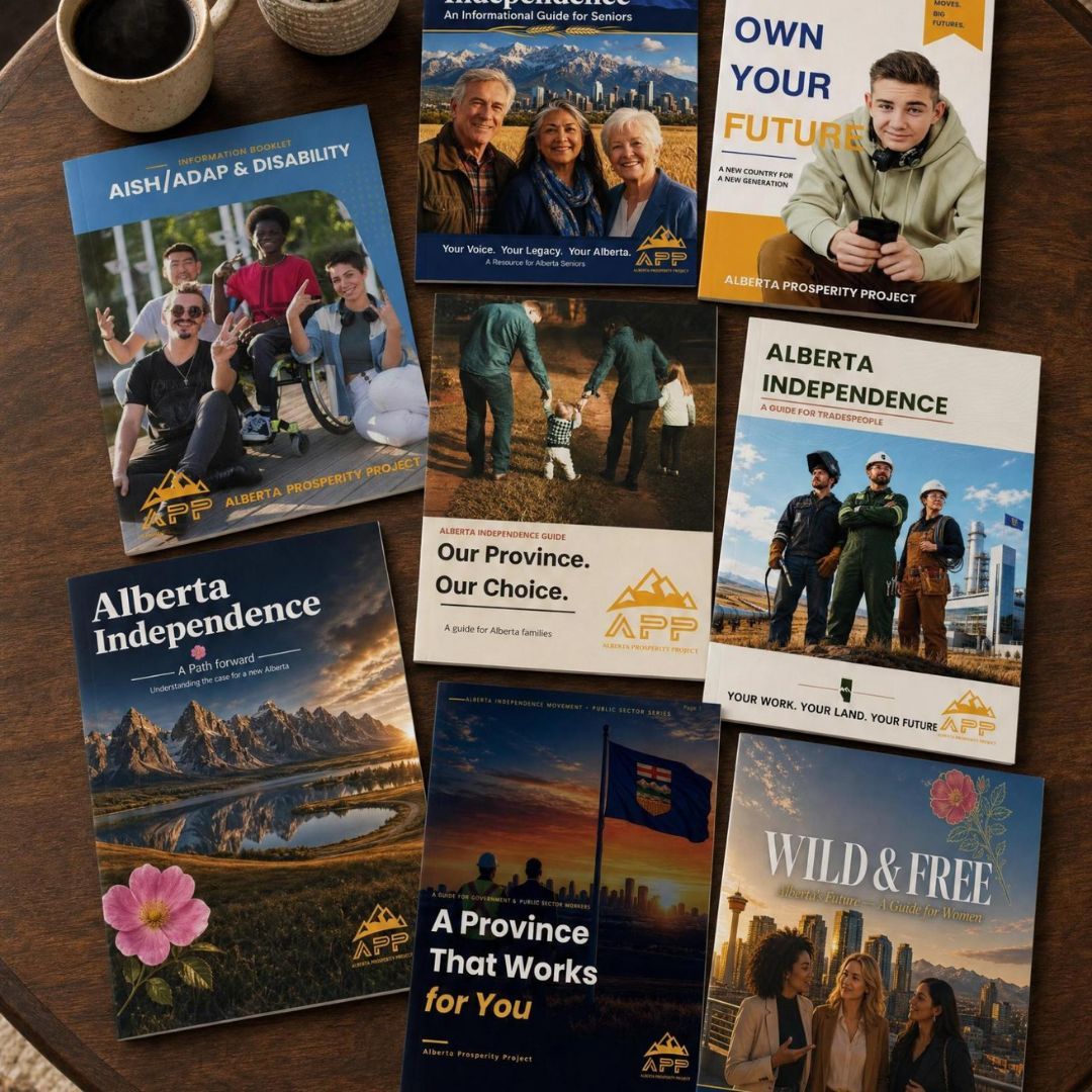 ABProsperityPrj's tweet photo. Are you wanting to know how you can help independence? 

APP is pleased to announce the launch of one of the most effective ways to help you advance our sovereign Alberta. Home Gathering Booklets.  

We currently have 8 different booklets designed for different kinds of groups, including a general one.  Follow the link below and print off your copies. Get some snacks and host a get together and open the conversation. Alberta Prosperity is in our hands.  

https://t.co/evylWVGX5D 

#albertaindependence #AlbertaProsperityProject #conversation #ForAlberta #ourfuture
