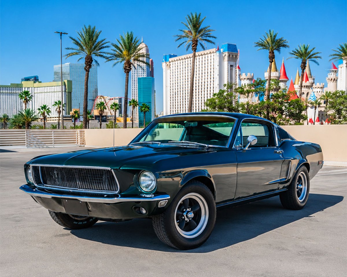 Barrett_Jackson's tweet photo. Instant movie star. This 1968 @FordMustang "Bullitt" re-creation is powered by a 302ci V-8 and captures the unmistakable look of one of Hollywood's most famous Mustangs. This car is selling with No Reserve in Las Vegas. Consign today.

Learn more: https://t.co/xC0c5H12yT https://t.co/mqO4xZb8ij