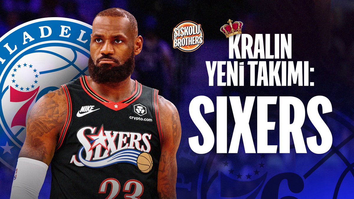 siskolubrothers's tweet photo. 👑 LeBron’un yeni takımı Sixers oldu!

🔹 Takımdaki rolü
🔹 Şampiyonluk ihtimali
🔹 Son kararı

Hepsi ve daha fazlası sizlerle! 

👉 https://t.co/6uyZcGYtuK https://t.co/lPivSZ2Fbt