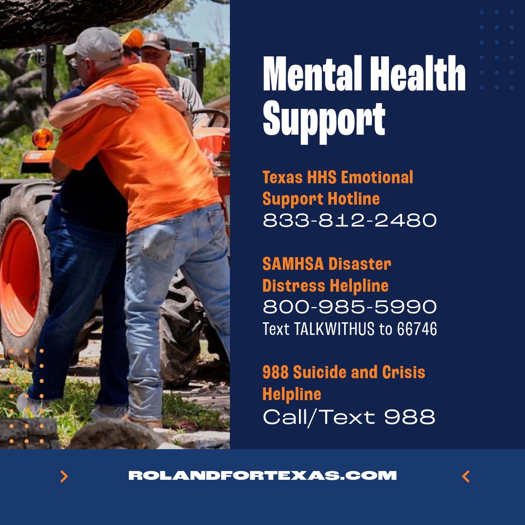 RolandForTexas's tweet photo. If you or someone you know has been affected by this month’s floods, help is available now. #texas #texasflood https://t.co/XHfehDrWGF