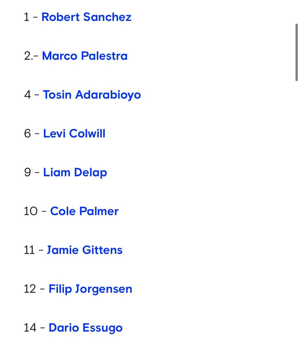 TheChelsZoneX's tweet photo. 🔵🔢 Squad numbers for pre-season. https://t.co/vkjjGUtHLA