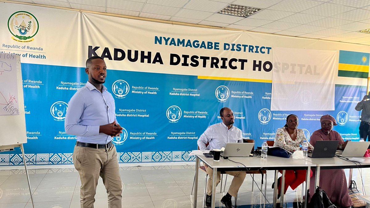 KaduhaDH's tweet photo. Dr Jean Patrick Intwari, Director General of Kaduha District Hospital, thanked the Ministry of Health and WaterAid Rwanda for organising the training and reaffirmed the hospital's commitment to embedding Infection Prevention and Control (IPC) into everyday practice. https://t.co/tQOHWiTTkF