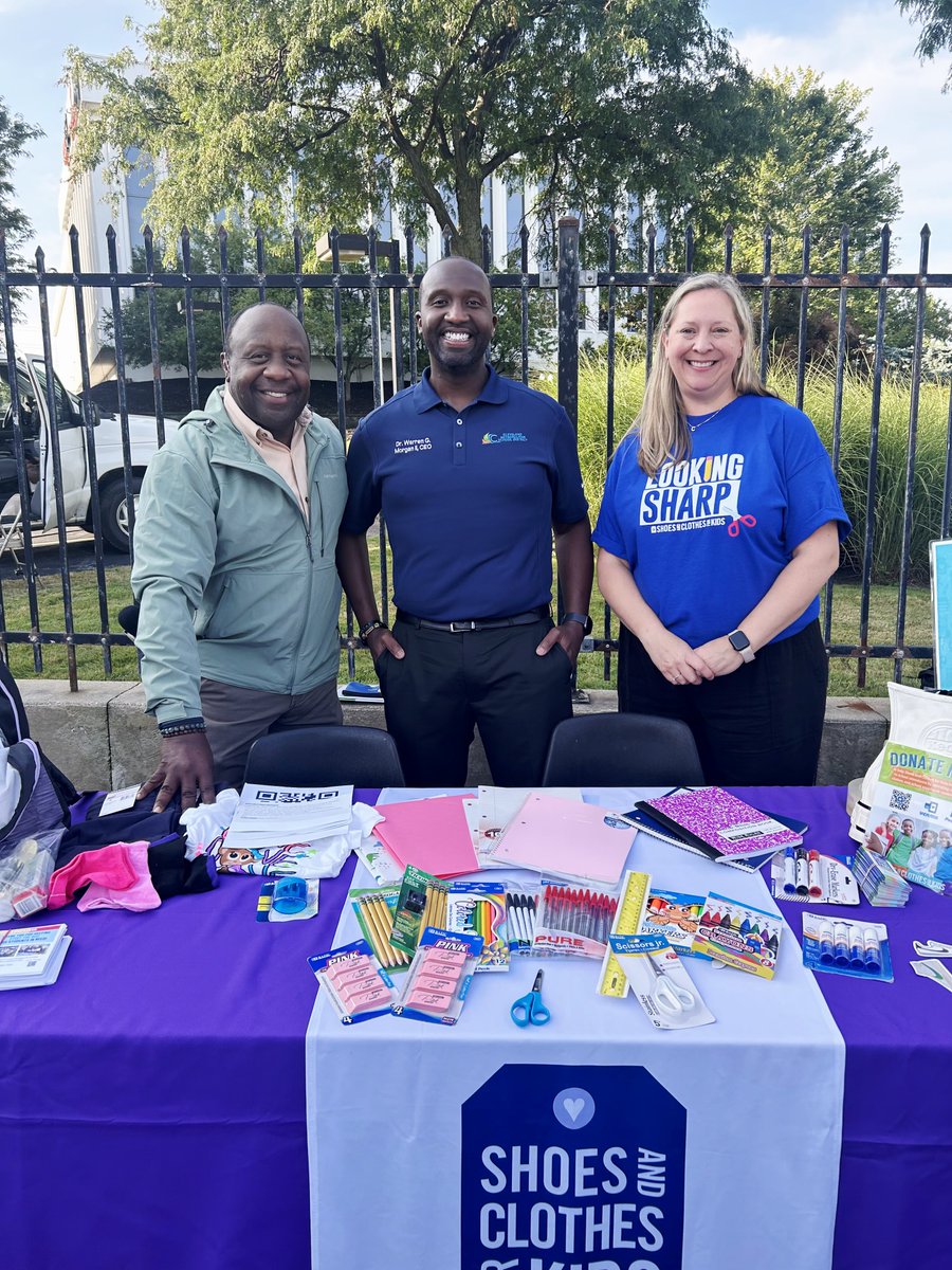 DrWarrenMorgan's tweet photo. As I begin my 4th school year as CEO of @CLEMetroSchools, it was great to return on the @fox8news morning show with @KickinKenny for our annual Stuff the Bus event. Fox News 8, @SC4K, and the Cleveland community donated thousands of school supplies to ensure our scholars and educators are ready for this school year. I am so grateful for this generous support. School starts for most CMSD students a month from today, on August 24th! We will be launching a web page soon where you can receive important back to school information and updates. In the meantime, we hope to see you at our Back to School Festival in collaboration with @justinmbibb and @cityofcleveland on Saturday, August 8th at Public Auditorium. #CMSD #BacktoSchool