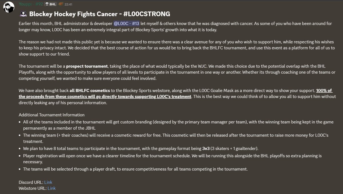 180hugrat's tweet photo. doozers!! remember blockey hockey? remember the ohio otters? remember Looc The Fluke, the awesome commentator who we all loved? sadly, he's currently fighting cancer. please read below to find out how you can help, and join the discord. 💚💚 #L00CSTRONG
https://t.co/pzUjliX4x3 https://t.co/VPCmf4ym6j