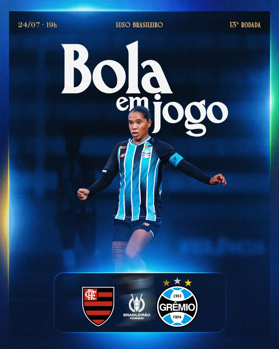 MosqueteirasOfc's tweet photo. A bola está rolando no Luso Brasileiro! Pra cima delas, #GrêmioFeminino!
🇪🇪 #BrFeminino2026 #FLAxGRE
📺 SporTV https://t.co/lWtdWssImL