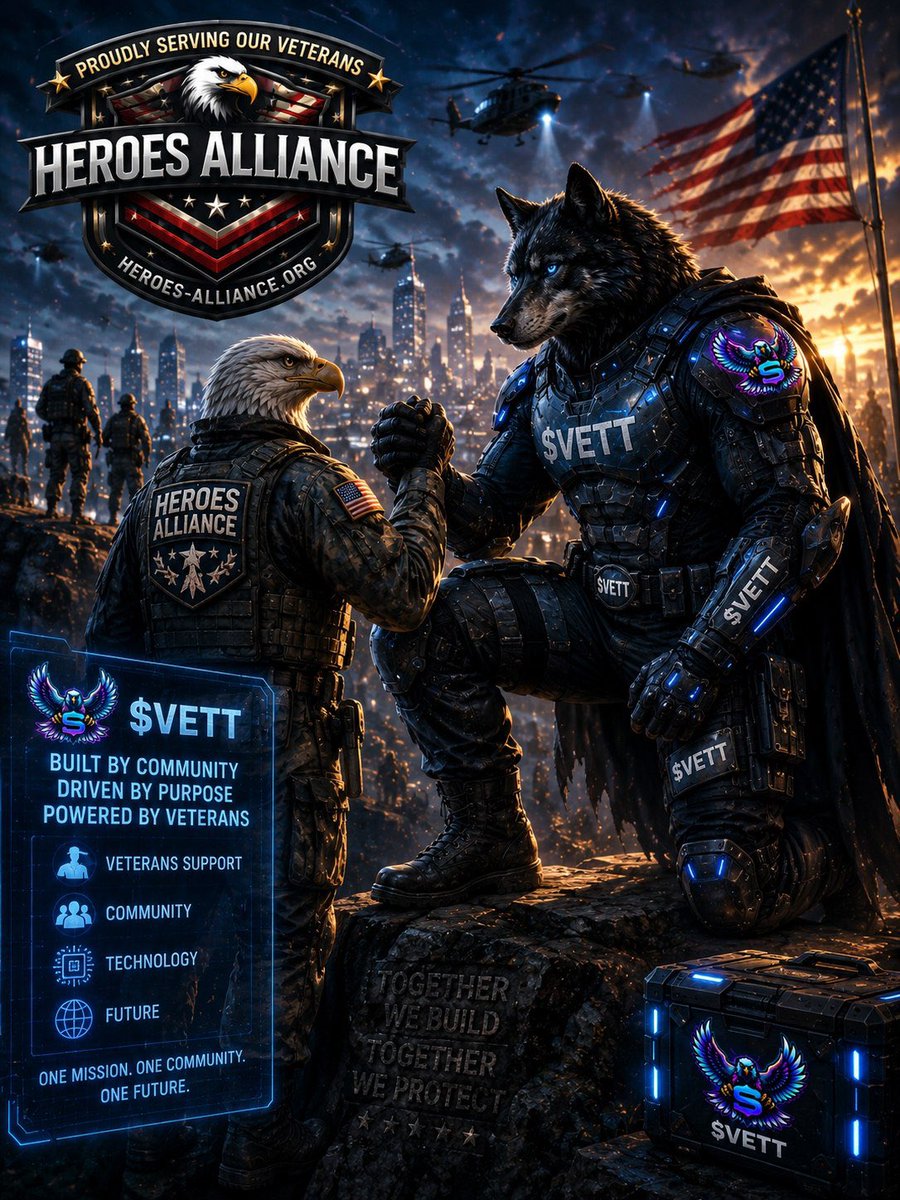 Veteran_Token's tweet photo. @MagicBawls So excited to be working in collaboration with $BAWLS to bring RWI to those who deserve to be recognized and supported 🫡
$VETT donates funds to Veteran charities that qualify. No more false promises; just action.
#CRYPTOFORGOOD #RWI
https://t.co/4fjQNTQZBs https://t.co/wFpauY2KLf