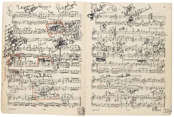 AlBlaineau's tweet photo. Une partition de Jean-Sébastien Bach annotée par Glenn Gould https://t.co/BOZRdwjkqf