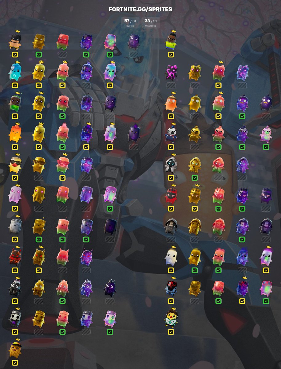 Fyd3l_'s tweet photo. estos son todos los espiritus que tengo, estoy buscando intercambios, tengo batman galaxy, punto zero gomita y parca galaxy #fortnite #intercambios #espiritus https://t.co/jYAcDewMzI