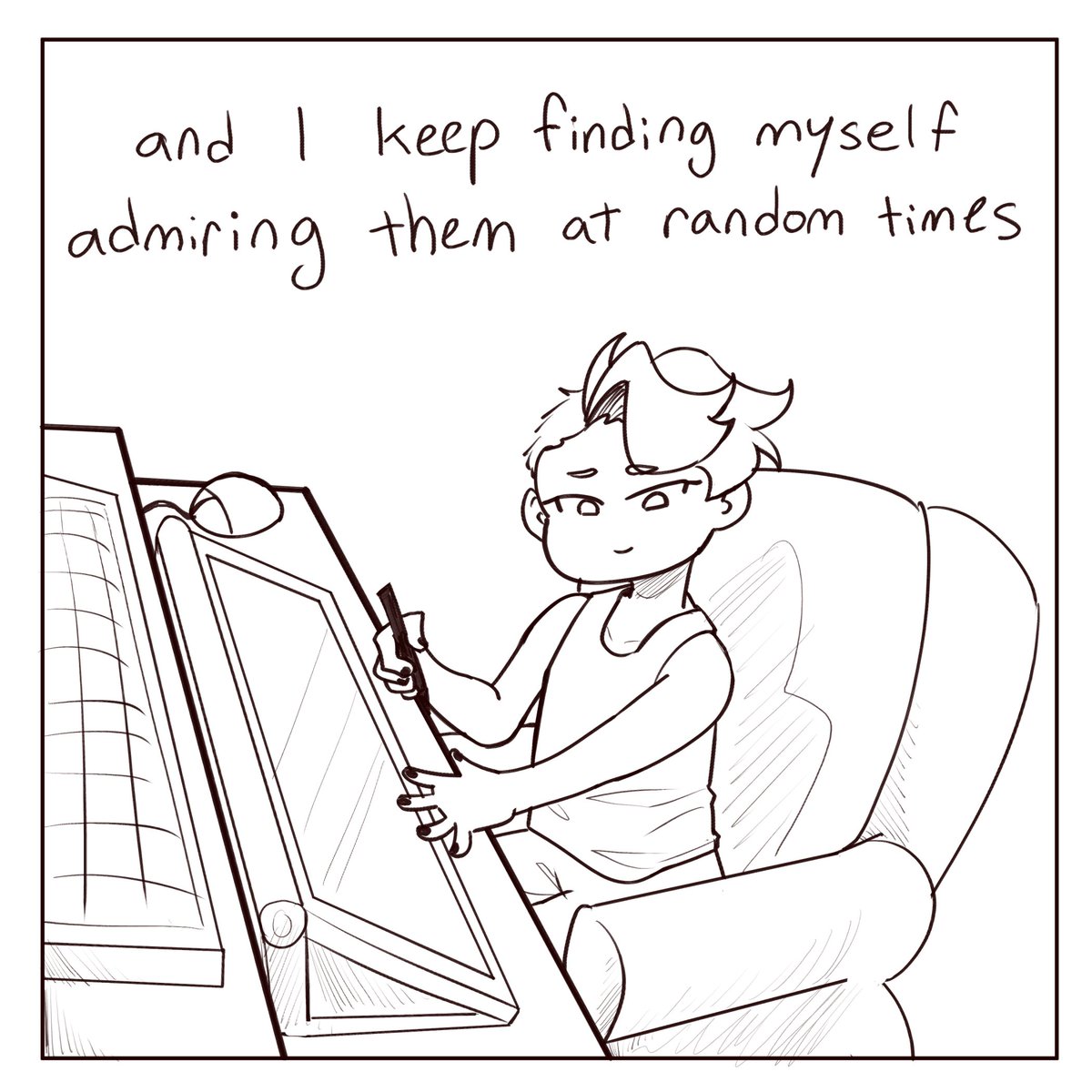 soccermohawk's tweet photo. (1/2) a small comic about painting my nails. in truth I've been massively depressed ever since I lost my job earlier this year, and I've finally managed to claw my way out of that hole thanks to my friends, family and my oshi https://t.co/rxRf3TrZDV