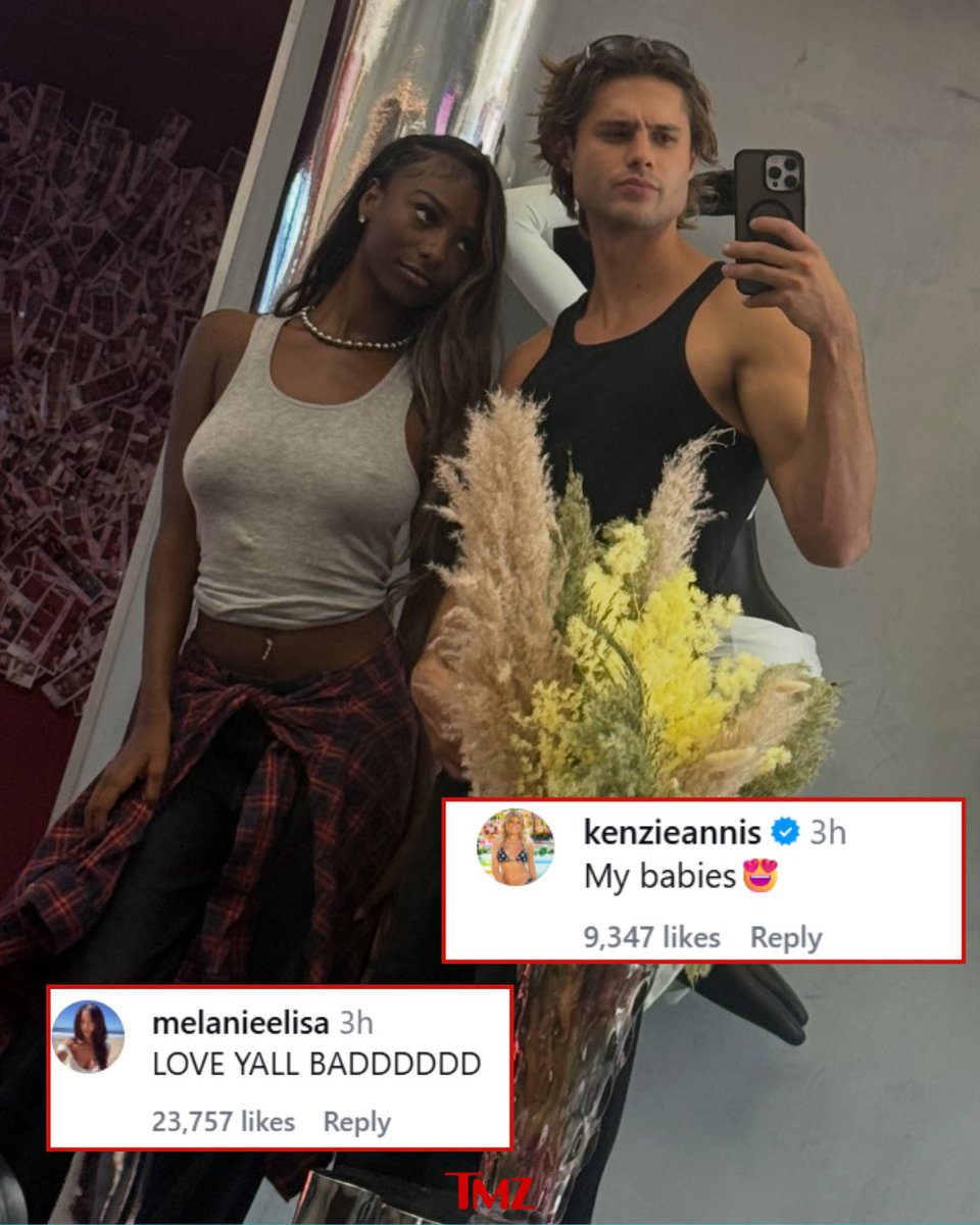 TMZ's tweet photo. ❤️🤩 The People's Champions of Love Island just dropped a new Instagram post, and the two looked so good that even their co-stars couldn't stay quiet. https://t.co/MVd1n71ypM