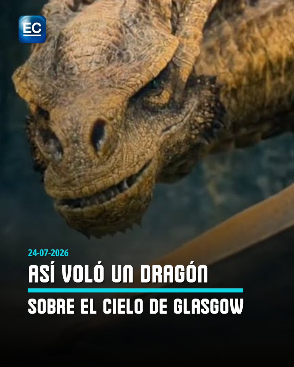 elcomerciocom's tweet photo. ⟫ https://t.co/Al3eNw1akz |🐲Syrax, el dragón animatrónico, sorprende en Glasgow para promocionar ‘House of the Dragon’ https://t.co/mCPIXuwOwa