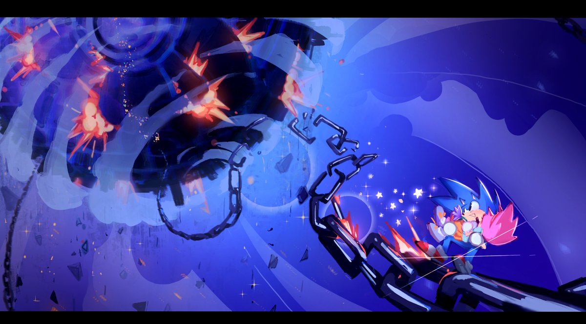 SpoopiDo0P's tweet photo. drew this for the 35th anniversary but I need a name for it so suggestions would be great #soniccd #sonamy https://t.co/Kbe7wSWyBv