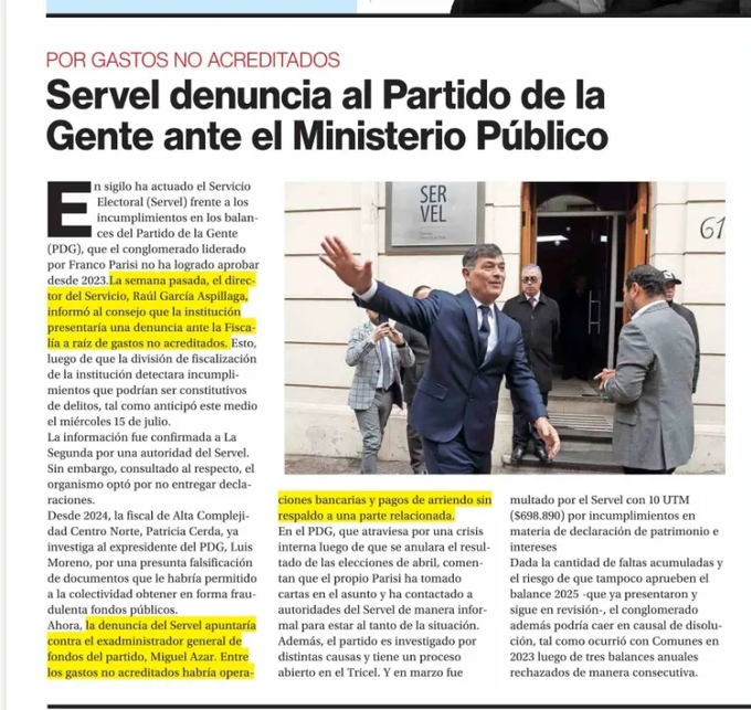 IlharrebordeM's tweet photo. 🚨PDG 🦊 Pillaron a P. Jiles y a los hermanos Parisi cometiendo "posibles ilicitos constitutivos de delitos graves" en los balances del PDG desde el año 2023. No solo sería disuelto el partido sinó que además todos podrian ir presos !! 
Esa es la calaña que aprobó la #Megareforma https://t.co/vCn8WryKcW
