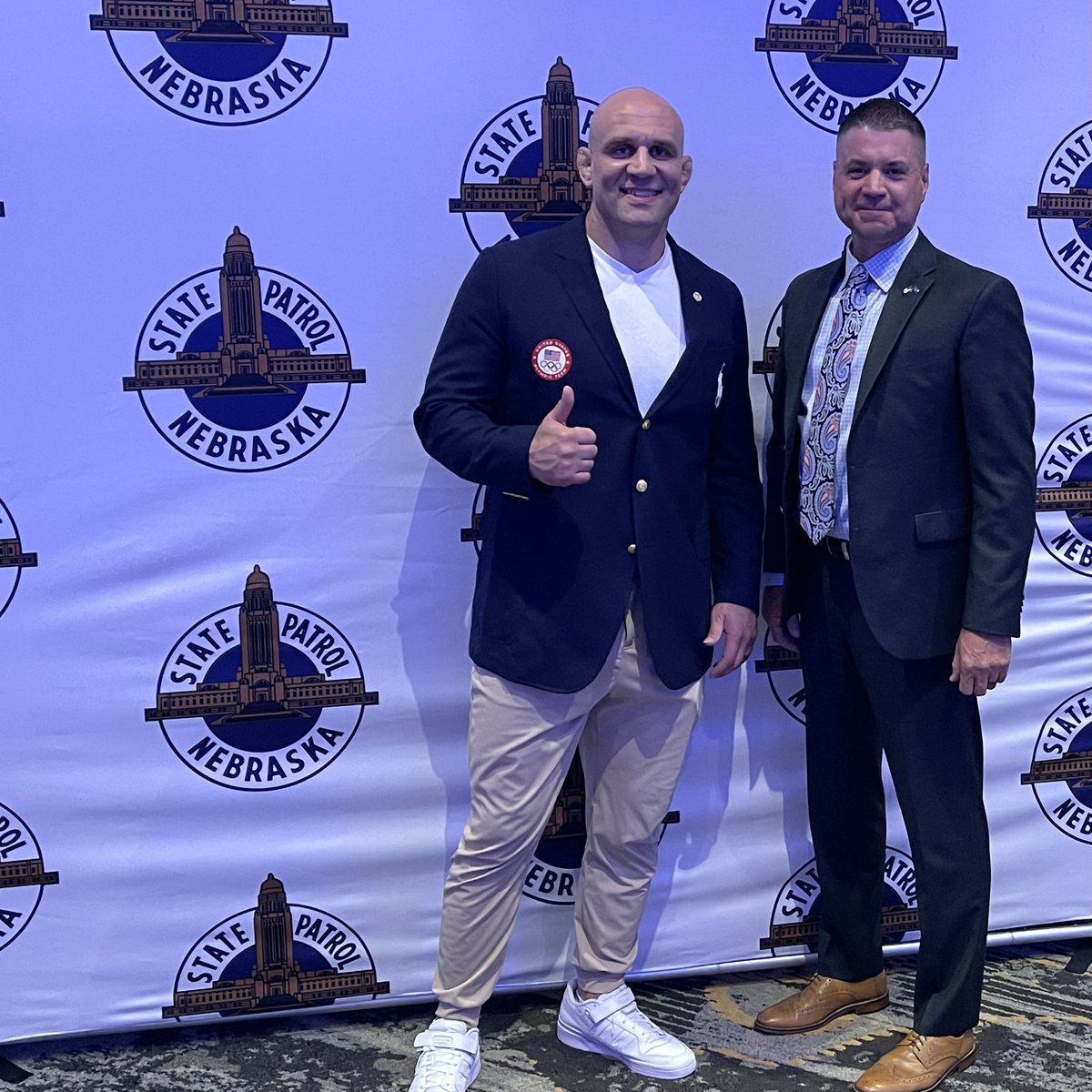 ColonelWaughNSP's tweet photo. One of the best parts of this job is the opportunity to stand alongside dedicated professionals and community members across the entire state who believe in the mission of public safety.

It was an honor to attend the 6th Annual Law Enforcement Appreciation Event in @CityofKearney, where hundreds of citizens came together to recognize and support the men and women who serve across Buffalo County, Kearney, and our State.

Congratulations to my great friend, @SheriffNMiller, on being recognized for an incredible 50 years of service. Your leadership, integrity, and commitment to your community have made a lasting impact.

It was also great to spend time with Chief Kowalek @KPD339, @CptKThompsonKPD, @ChiefDeputyDan, and my former @KearneyPolice and @BuffaloCountySO family. 

A sincere thank you to keynote speaker @HuskerWrestling  and former @loperwrestling Tervel Dlagnev for an inspiring message about discipline, hard work, faith, purpose, and the pursuit of excellence. Your story resonated with everyone in the room.

Finally, thank you to @KACCNebraska and everyone from the Friends of Law Enforcement group who planned, sponsored, and supported this outstanding event, and to our @NEStatePatrol team in attendance who represented our agency with professionalism and pride. 🇺🇸🚔