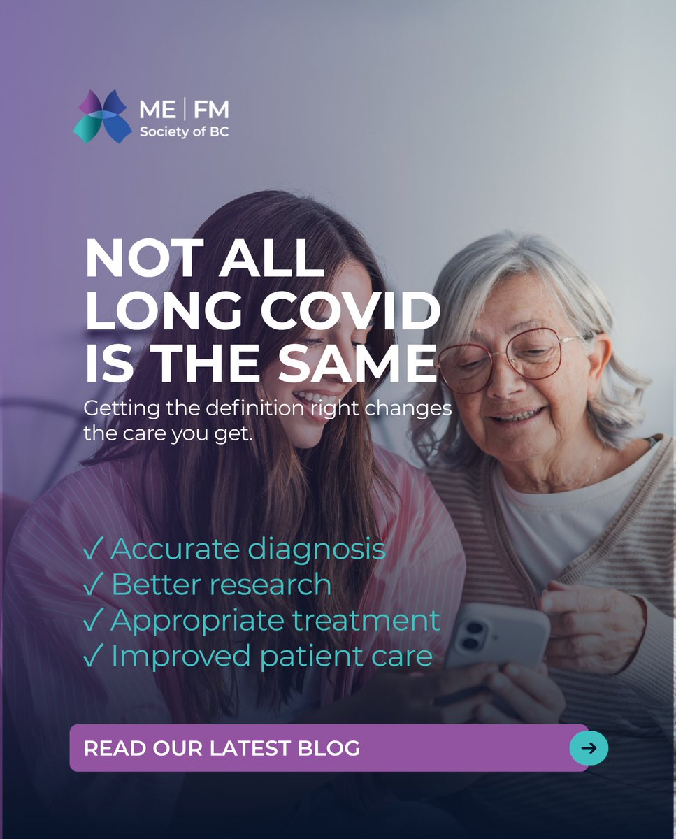 mefmbc's tweet photo. New peer-reviewed research confirms it: how we define Long COVID directly affects whether treatments help or harm. We've broken down the different types, each with distinct symptoms and treatments. 

Read more: https://t.co/njTnkm0mdd

#LongCOVID #MECFS #MEFMSocietyofBC https://t.co/PA8pNkzIZq