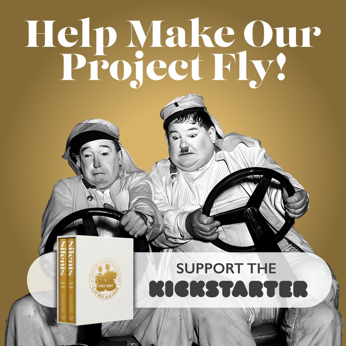 HardyBlog's tweet photo. Laurel &amp; Hardy: Silents is almost ready to take flight, but there is only ONE WEEK to go. 

Secure your copy at the lowest possible price by backing the Kickstarter campaign here: https://t.co/ZPrlkGHEPH https://t.co/sDDWr9cKoJ