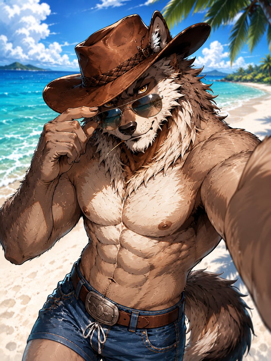 Troa_Bloodclaw's tweet photo. Teased it last night. Todays prompt, selfie at the beach. https://t.co/FXQweHU7Ti