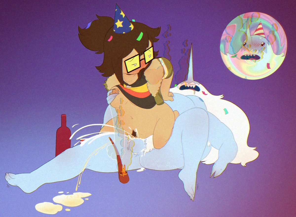 ghouliegoop's tweet photo. Amazing Beau and Ice King art by @CottagecoreDeer two very lightweight partners sneak off to have some fun away from a crazy wizard party hehe https://t.co/qbtdTCmewE